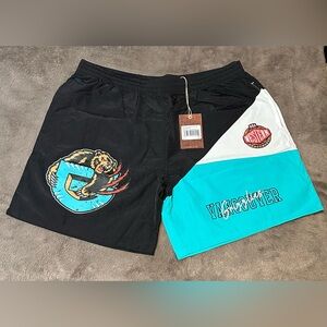 NWT - Mitchell & Ness Vancouver Grizzlies Black & Teal Woven Shorts, Size - XL